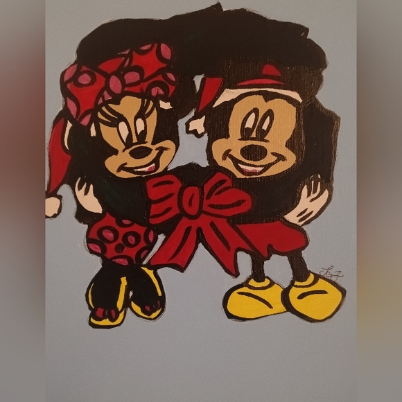 Minnie and Mickey Mouse Painting - Picture 2 of 4